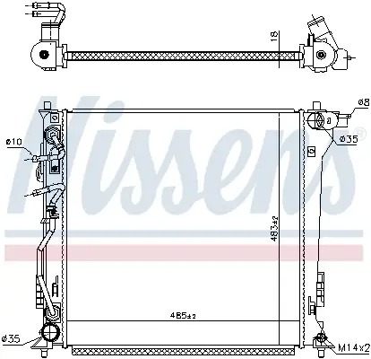 Neue Kollektion NISSENS 606099 - Kühler, Motorkühlung