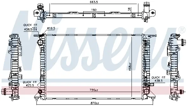 NISSENS 606466 - Kühler, Motorkühlung Ausverkauf