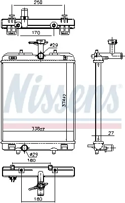 NISSENS 606697 - Kühler, Motorkühlung Aktuell