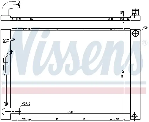NISSENS 606837 - Kühler, Motorkühlung Beliebt