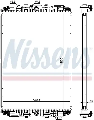NISSENS 614170 - Kühler, Motorkühlung Letzte Chance