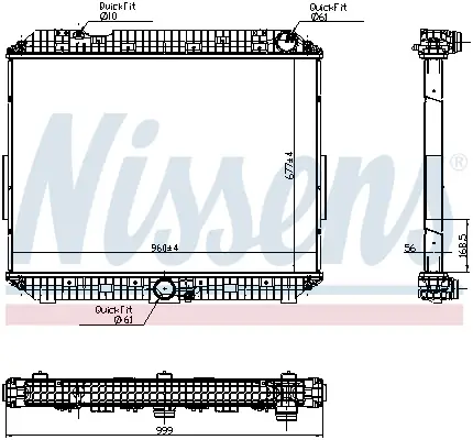 Zertifiziert NISSENS 6270030 - Kühler, Motorkühlung
