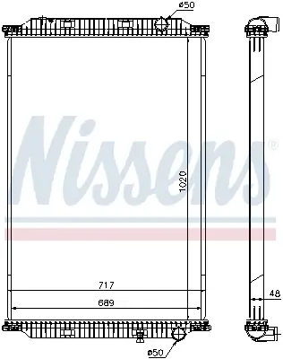 Super-Preis NISSENS 637780 - Kühler, Motorkühlung