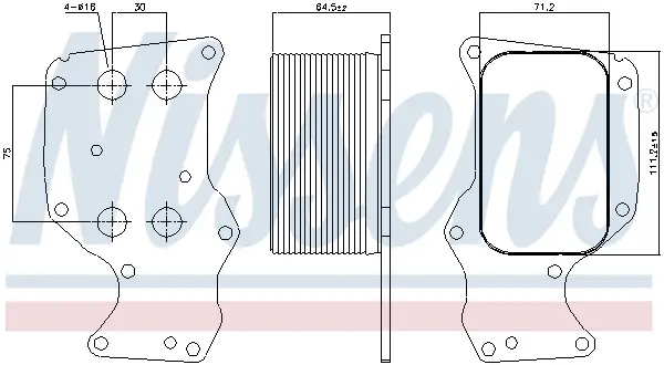 NISSENS 90851 - Ölkühler, Motoröl Wochenendangebot