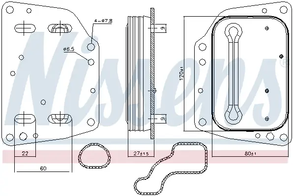 NISSENS 90882 - Ölkühler, Motoröl - ** FIRST FIT ** Top-Angebot