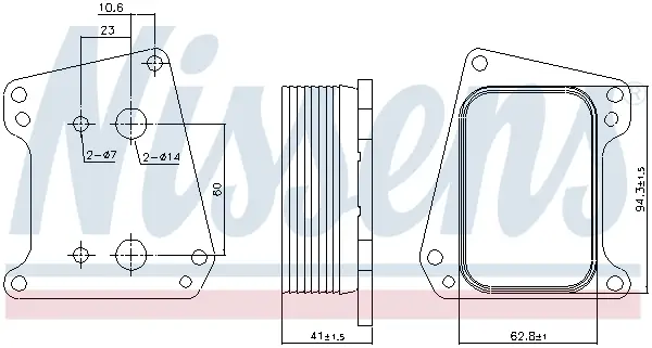 Top-Seller NISSENS 90983 - Ölkühler, Motoröl