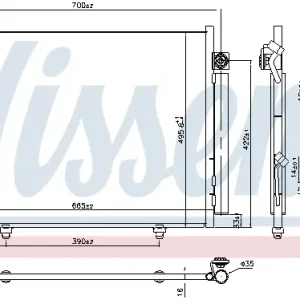 Sale NISSENS 940473 - Kondensator, Klimaanlage