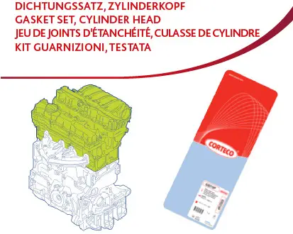 Neue Kollektion CORTECO 417260P - Dichtungssatz, Zylinderkopf