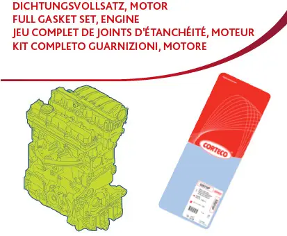 Günstig CORTECO 438662P - Dichtungsvollsatz, Motor