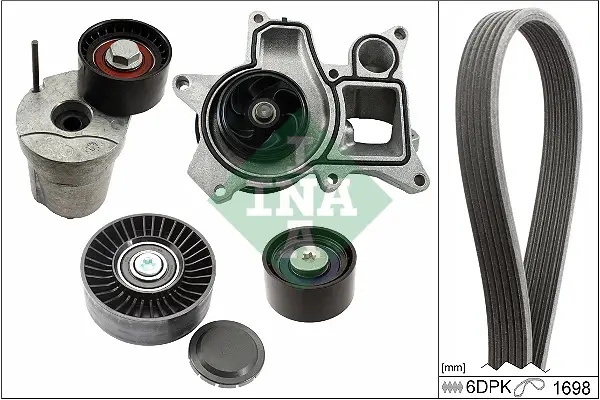 Schaeffler INA 529 0369 30 - Wasserpumpe + Keilrippenriemensatz Top-Seller