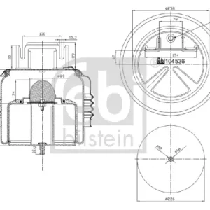 FEBI BILSTEIN 104536 - Federbalg, Luftfederung Top-Angebot