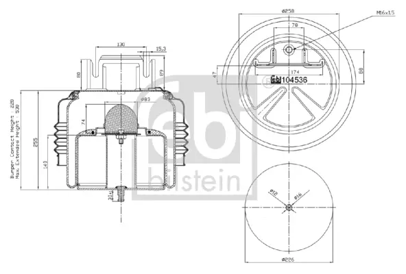 FEBI BILSTEIN 104536 - Federbalg, Luftfederung Top-Angebot