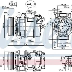 Ausverkauf NISSENS 890358 - Kompressor, Klimaanlage - ** FIRST FIT **