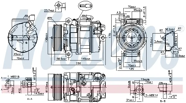 Ausverkauf NISSENS 890358 - Kompressor, Klimaanlage - ** FIRST FIT **