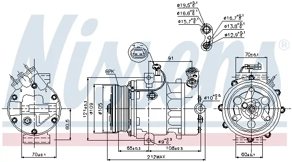 Jetzt Kaufen NISSENS 89095 - Kompressor, Klimaanlage - ** FIRST FIT **