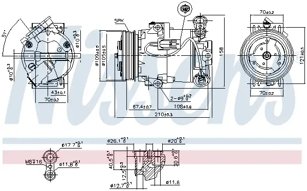 Bestpreis NISSENS 89215 - Kompressor, Klimaanlage - ** FIRST FIT **