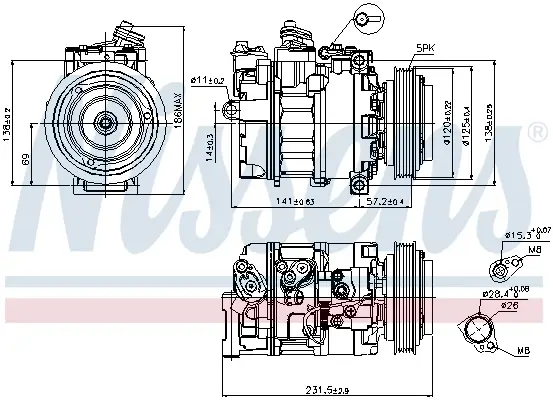 Schneller Versand NISSENS 89231 - Kompressor, Klimaanlage - ** FIRST FIT **