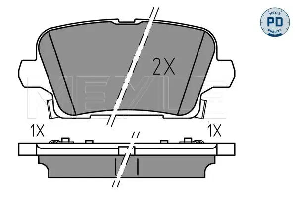 MEYLE 025 221 2317/PD - Bremsbelagsatz, Scheibenbremse - MEYLE-PD Advanced performance and design. Angebot