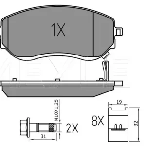 Highlight MEYLE 025 226 6021/PD - Bremsbelagsatz, Scheibenbremse - MEYLE-PD Advanced performance and design.