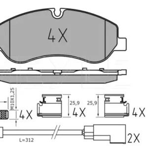 Top-Seller MEYLE 025 256 0217/PD - Bremsbelagsatz, Scheibenbremse - MEYLE-PD Advanced performance and design.