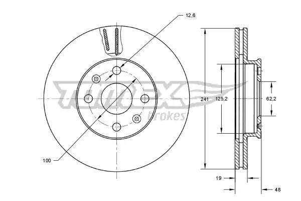 TOMEX Brakes TX 72-15 - Bremsscheibe Nur Heute