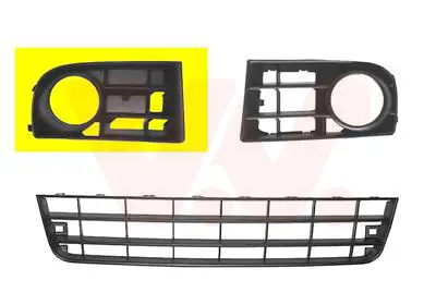 Geprüft VAN WEZEL 5894598 - Lüftungsgitter, Stoßfänger - ** Equipart **