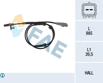FAE 78118 - Sensor, Raddrehzahl Heißes Angebot