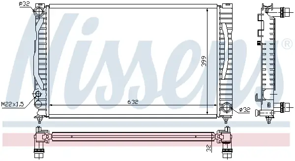 Preiswert NISSENS 60497 - Kühler, Motorkühlung - ** FIRST FIT **