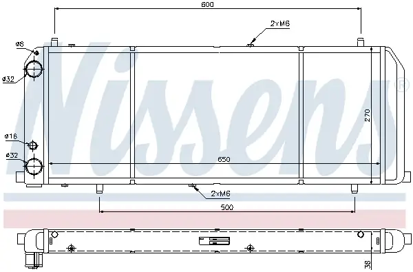 NISSENS 604201 - Kühler, Motorkühlung Preis Gesenkt