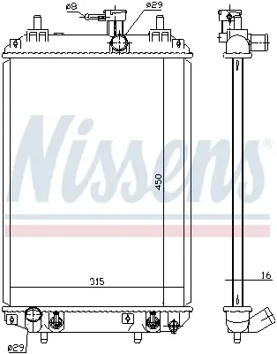 Begrenztes Angebot NISSENS 617547 - Kühler, Motorkühlung