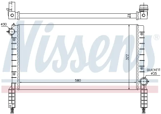 Letzte Chance NISSENS 61769 - Kühler, Motorkühlung