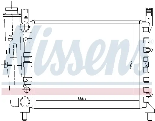 NISSENS 61940 - Kühler, Motorkühlung Geprüft