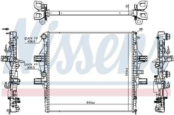 Top-Seller NISSENS 61989 - Kühler, Motorkühlung