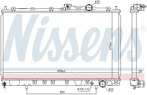 NISSENS 628431 - Kühler, Motorkühlung Sonderangebot