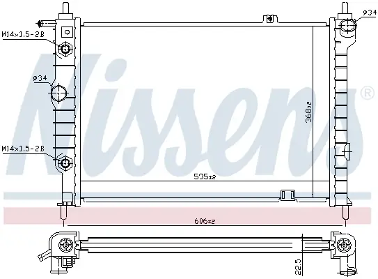 NISSENS 63061 - Kühler, Motorkühlung Schneller Versand