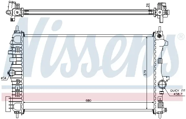 NISSENS 630716 - Kühler, Motorkühlung Finale Aktion