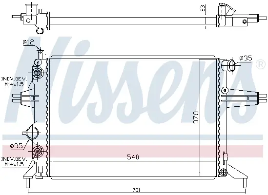 Kracherpreis NISSENS 632481 - Kühler, Motorkühlung