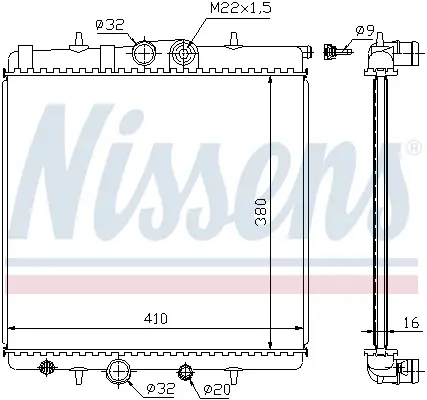 NISSENS 63691 - Kühler, Motorkühlung Kracherpreis