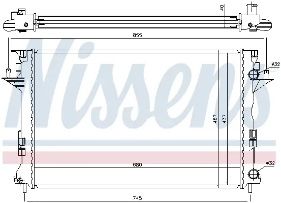Top-Angebot NISSENS 63771 - Kühler, Motorkühlung