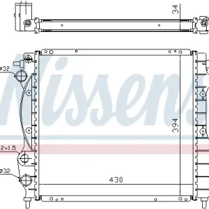 Heißes Angebot NISSENS 63968A - Kühler, Motorkühlung