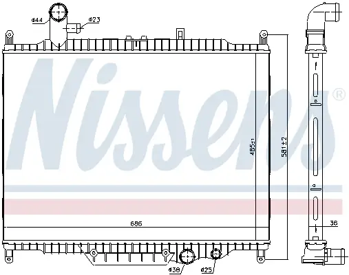 NISSENS 64332 - Kühler, Motorkühlung Finale Aktion