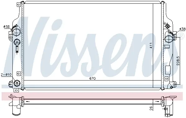 Billig NISSENS 646865 - Kühler, Motorkühlung - ** FIRST FIT **