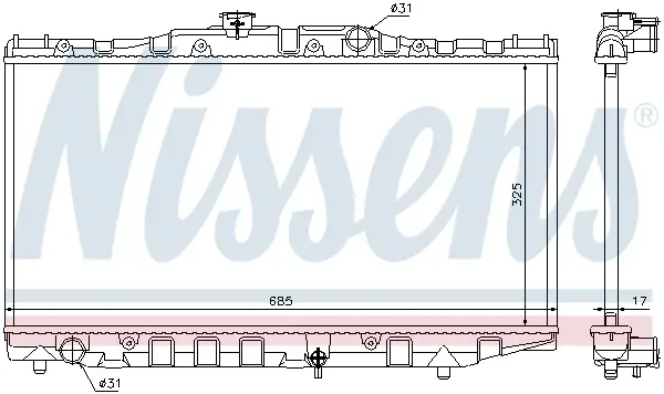 NISSENS 64851 - Kühler, Motorkühlung Schnäppchen