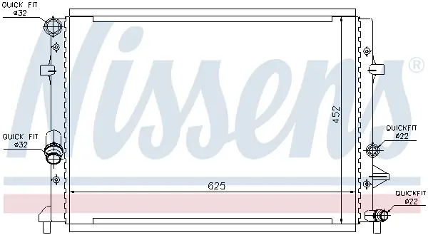 Neu Im Sortiment NISSENS 65295 - Kühler, Motorkühlung
