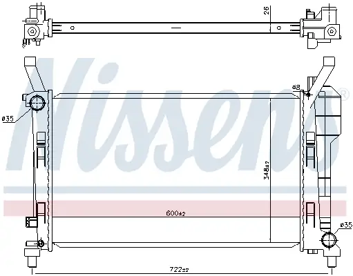 Top-Seller NISSENS 67106 - Kühler, Motorkühlung