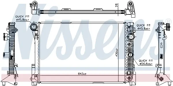 NISSENS 67168 - Kühler, Motorkühlung Ausverkauf