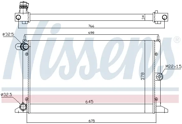 Markenprodukt NISSENS 67304 - Kühler, Motorkühlung