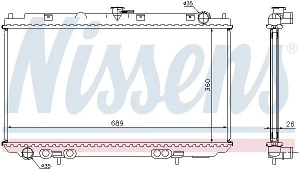 Sale NISSENS 67349A - Kühler, Motorkühlung