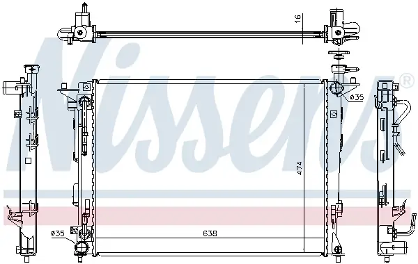 NISSENS 67466 - Kühler, Motorkühlung Sale