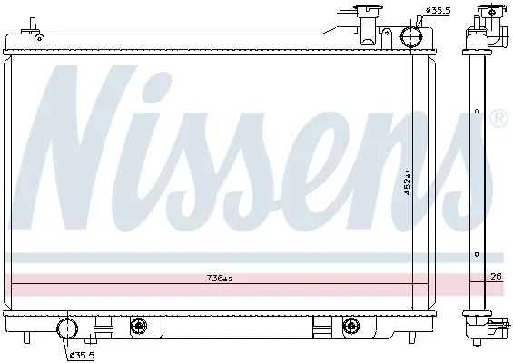 Aktuell NISSENS 68119 - Kühler, Motorkühlung